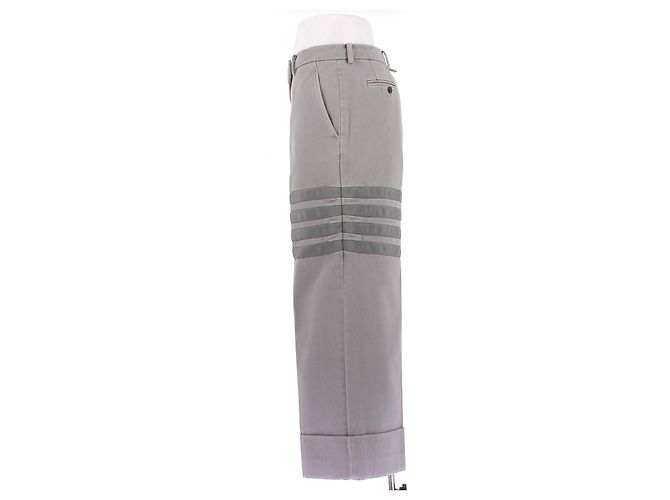 Pantalones Thom Browne Grises de Algodón Talla 40 - vista 4