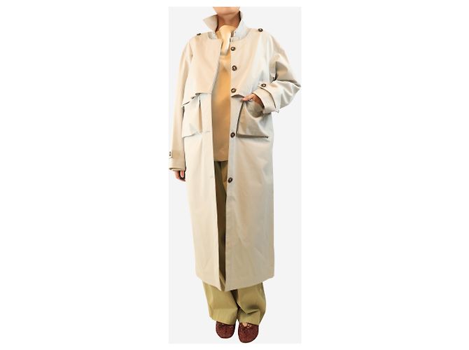 Stella Mc Cartney Pebble grey light shell trench coat - size UK 10 - view 2