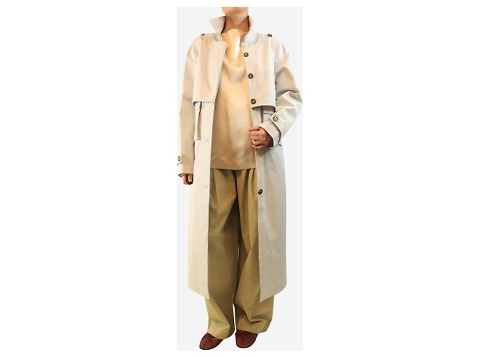 Stella Mc Cartney Pebble grey light shell trench coat - size UK 10 - view 3