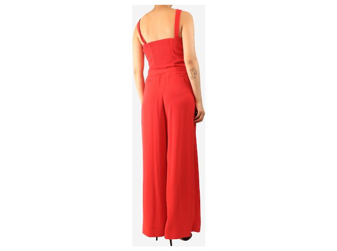 Autre Marque Mono de pierna ancha sin mangas rojo - talla UK 8 Roja - vista 2