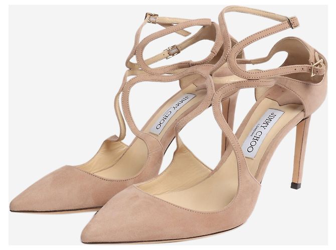 Jimmy Choo Rosa Wildleder-High Heels - Größe EU 41.5 (UK 8.5) Pink - Ansicht 2