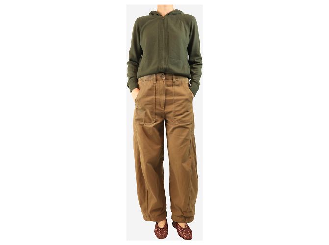 Autre Marque Pantalones de algodón marrón - talla UK 10 Castaño - vista 2