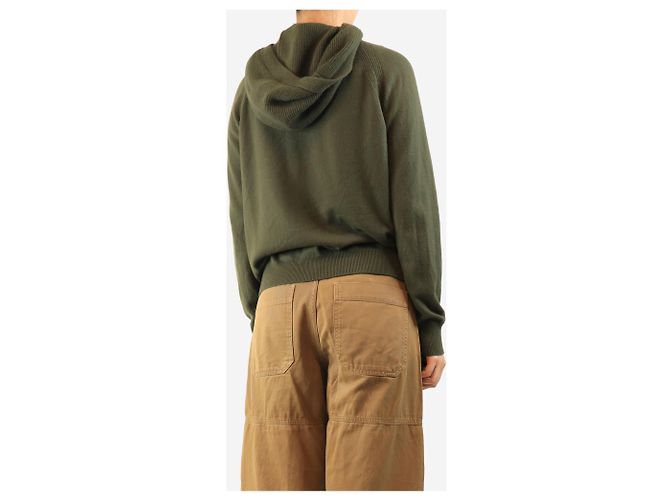 Loro Piana Grüne Cashmere-Jacke mit Reißverschluss - Größe UK 12 Blau - Ansicht 2