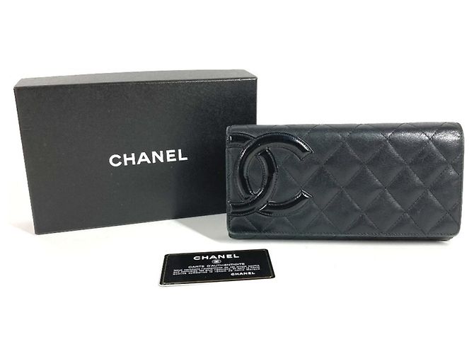 Chanel Cambon Line Long Wallet Schwarz - Ansicht 14