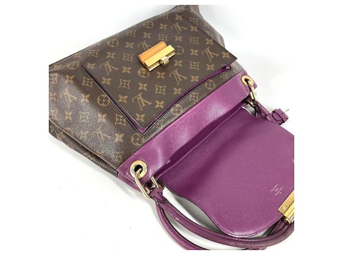 Borsa Tote Louis Vuitton Monogram Olympe Marrone Porpora Monogramma - vista 13