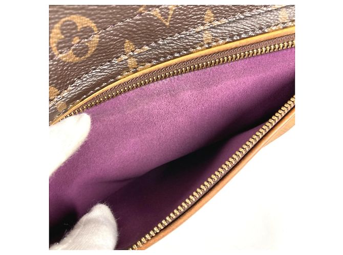 Borsa Tote Louis Vuitton Monogram Olympe Marrone Porpora Monogramma - vista 3