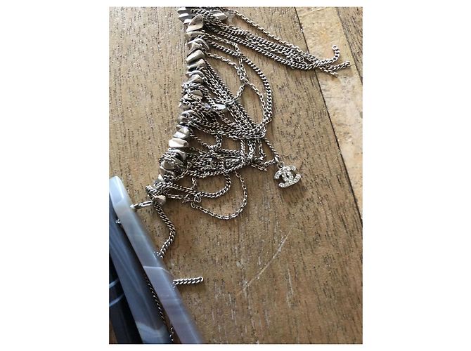 Chanel Collana Autunno-Inverno 2010 Agata e Perle Nero Beige Grigio Marrone chiaro Silver hardware - vista 15