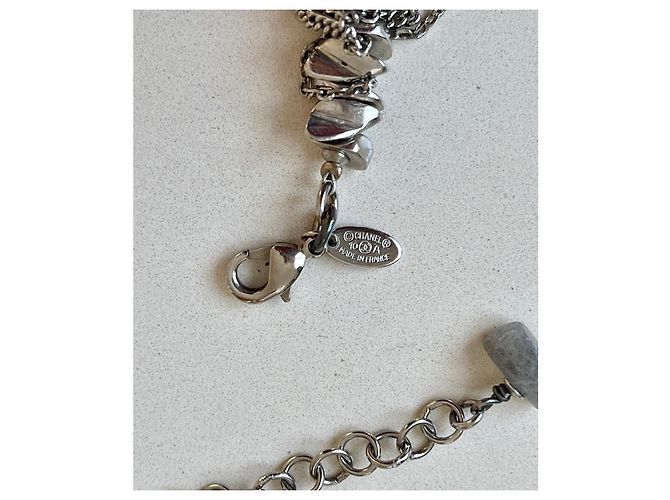 Chanel Collana Autunno-Inverno 2010 Agata e Perle Nero Beige Grigio Marrone chiaro Silver hardware - vista 2