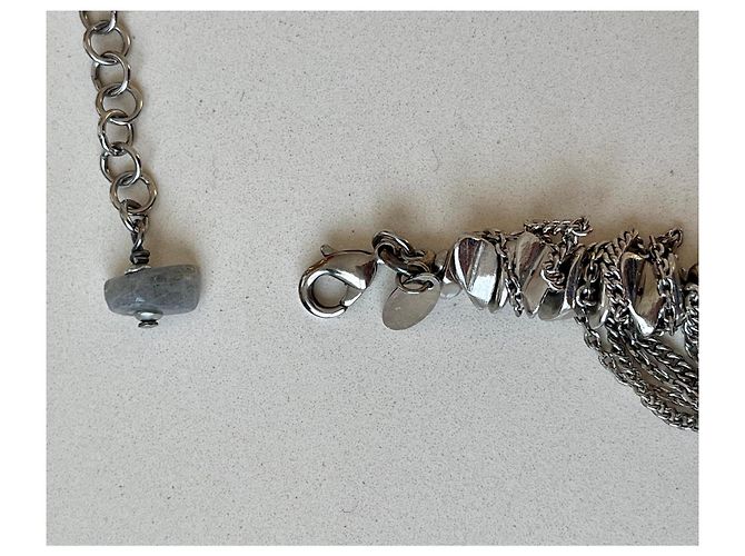 Chanel Collana Autunno-Inverno 2010 Agata e Perle Nero Beige Grigio Marrone chiaro Silver hardware - vista 4