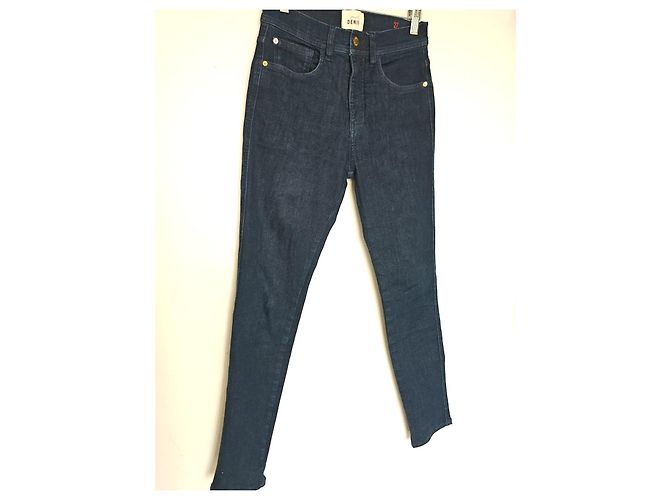 SéZane Vaqueros Slim en denim azul oscuro - vista 2
