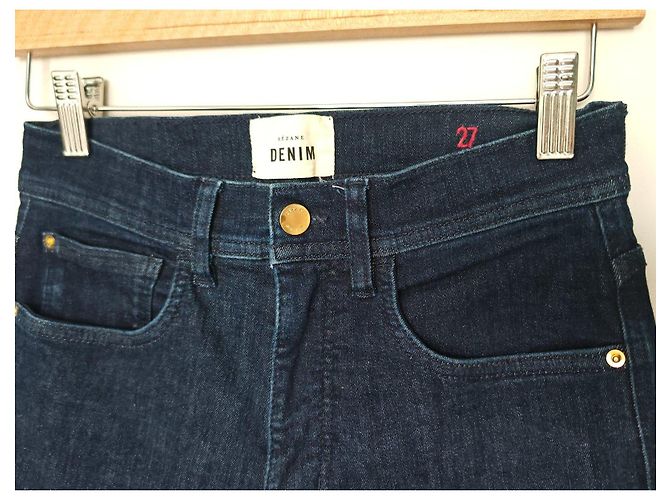 SéZane Vaqueros Slim en denim azul oscuro - vista 7