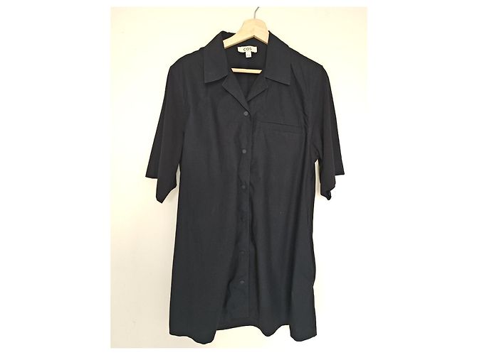 COS Schwarzes Hemdkleid mit Gürtel - Ansicht 8