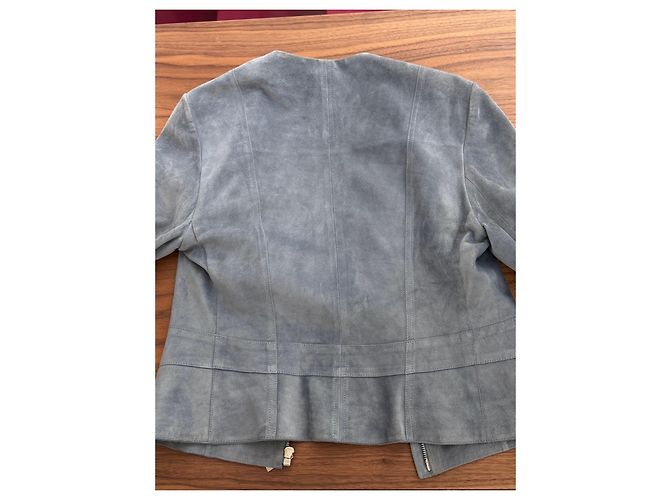Christian Dior Wildlederjacke in Grau - Ansicht 10