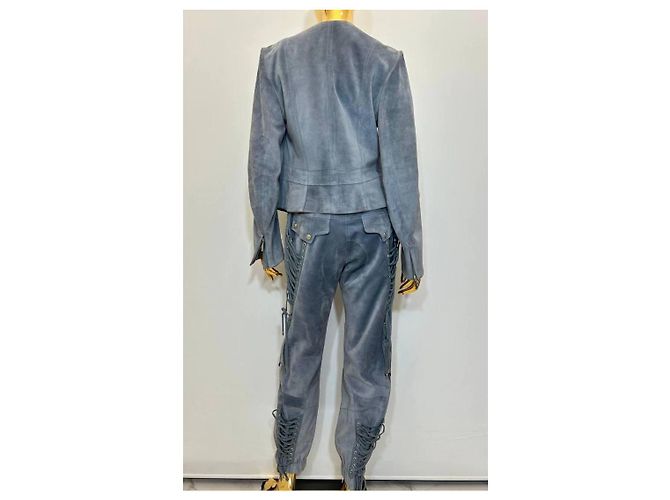 Christian Dior Wildlederjacke in Grau - Ansicht 13