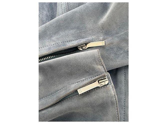 Christian Dior Wildlederjacke in Grau - Ansicht 3