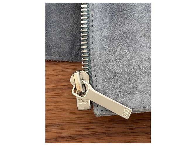 Christian Dior Wildlederjacke in Grau - Ansicht 4