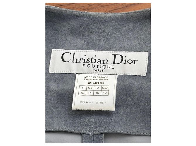 Christian Dior Wildlederjacke in Grau - Ansicht 6