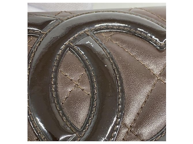 Portafoglio Chanel Cambon in agnello marrone scuro - vista 7