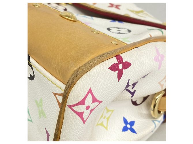 Borsa a spalla Louis Vuitton Monogram Multicolor Beverly MM Bianco - vista 6