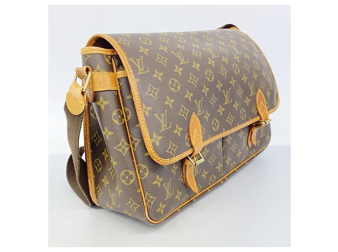 Borsa a tracolla Louis Vuitton Monogram Gibeciere GM Marrone - vista 2