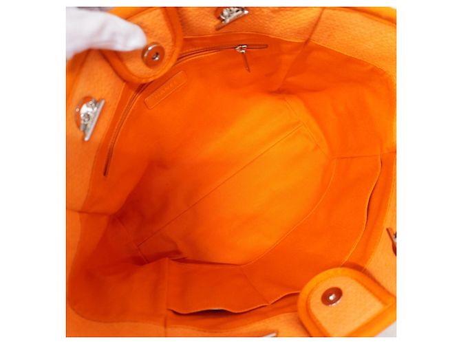 Borsa Tote con Catena Deauville Chanel Arancione - vista 4