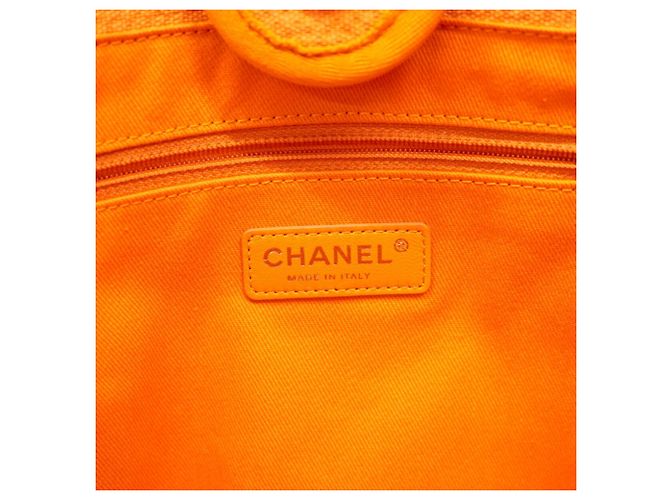 Borsa Tote con Catena Deauville Chanel Arancione - vista 5