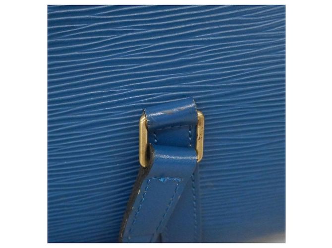 Borsa Louis Vuitton Epi Soufflot Blu - vista 15