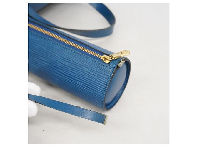 Borsa Louis Vuitton Epi Soufflot Blu - vista 6