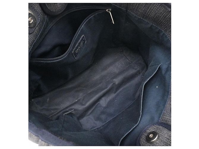 Chanel Deauville Chain Tote Bag Blau - Ansicht 4
