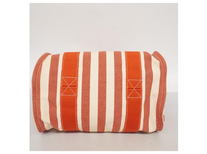 Hermès Borsa Tote Hermes Cannes PM Bianco Rosso - vista 3
