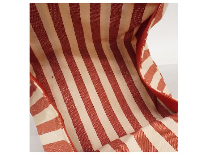 Hermès Borsa Tote Hermes Cannes PM Bianco Rosso - vista 4