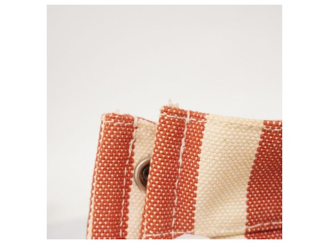 Hermès Borsa Tote Hermes Cannes PM Bianco Rosso - vista 7