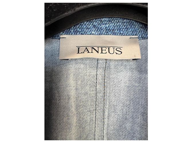 Autre Marque Blazer Laneus de viscosa azul - vista 3