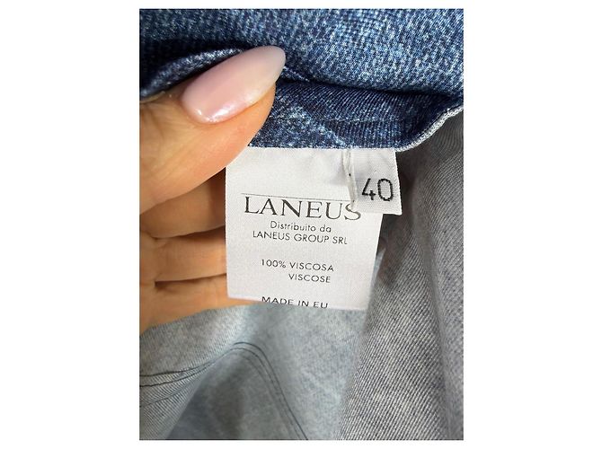 Autre Marque Blazer Laneus de viscosa azul - vista 4