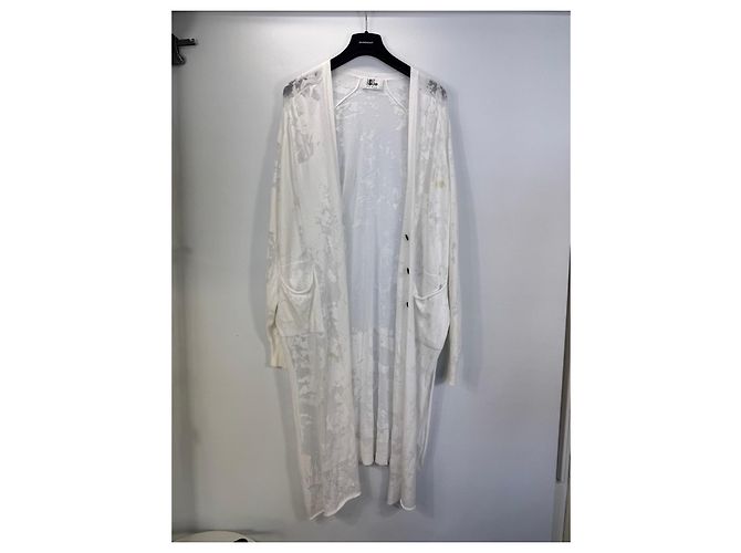 Autre Marque Lost & Found Ria Dunn Langer Cardigan Weiß Floral - Ansicht 2