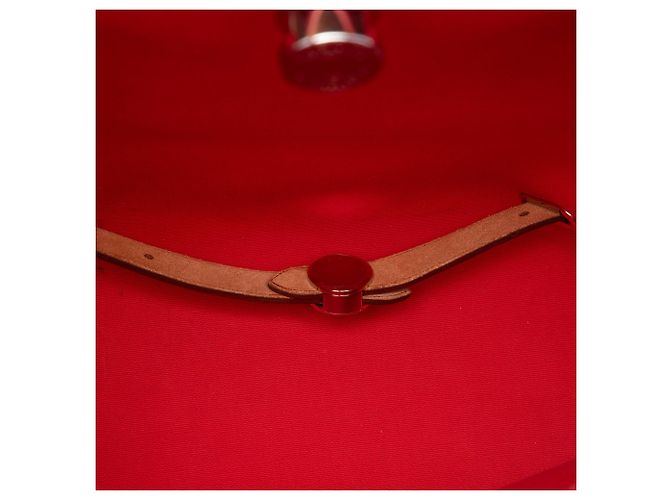 Zaino Hermès Red Toile Herbag A Dos Zip Retourne Rosso - vista 4