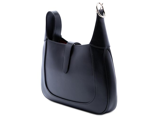 Gucci Jackie 1961 Crossbody in pelle di vitello nera Small Web Nero - vista 2