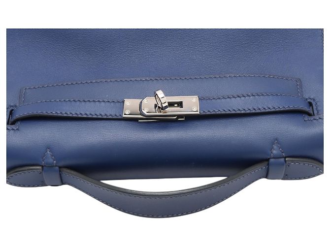 Hermès Blue Swift Kelly Pochette 22 - vista 10
