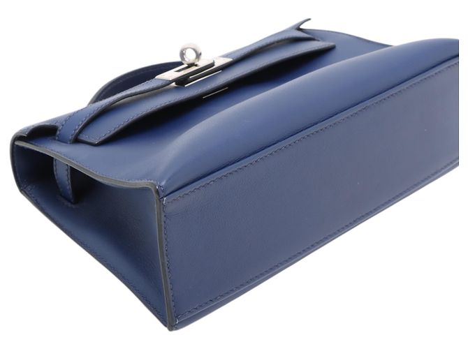 Hermès Blue Swift Kelly Pochette 22 - vista 3