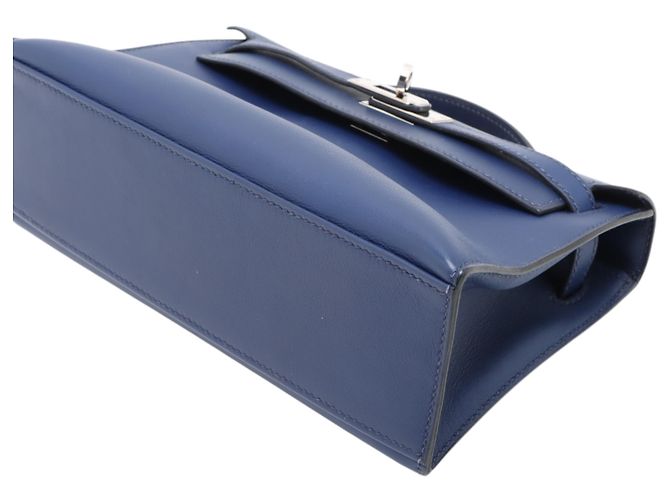 Hermès Blue Swift Kelly Pochette 22 - vista 4