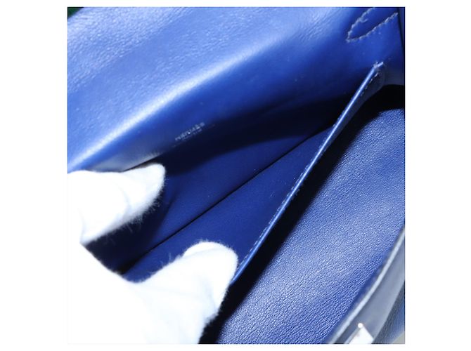 Hermès Blue Swift Kelly Pochette 22 - vista 6