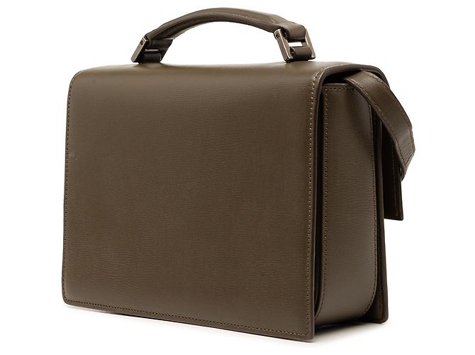 Borsa Bellechasse in pelle di vitello marrone media Saint Laurent Cachi - vista 2