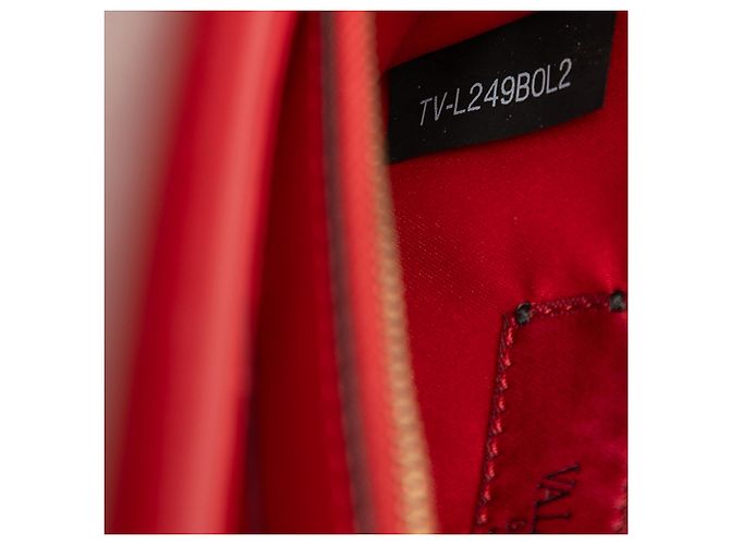 Pochette Valentino in pelle rossa con catena Rockstud Rosso - vista 6
