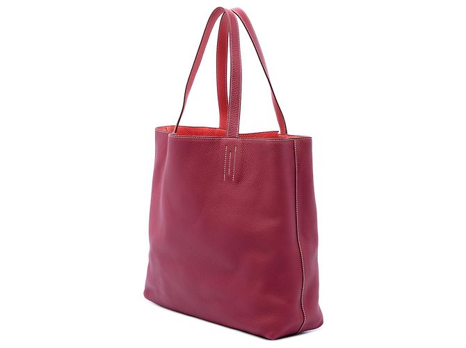 Hermès Red Clemence Double Sens 36 Rosso - vista 2