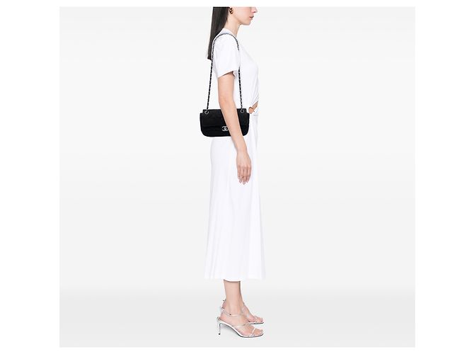 Chanel Black CC Ultra Stitch Mesh Flap Nero - vista 5