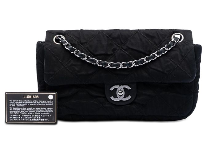Chanel Black CC Ultra Stitch Mesh Flap Nero - vista 6