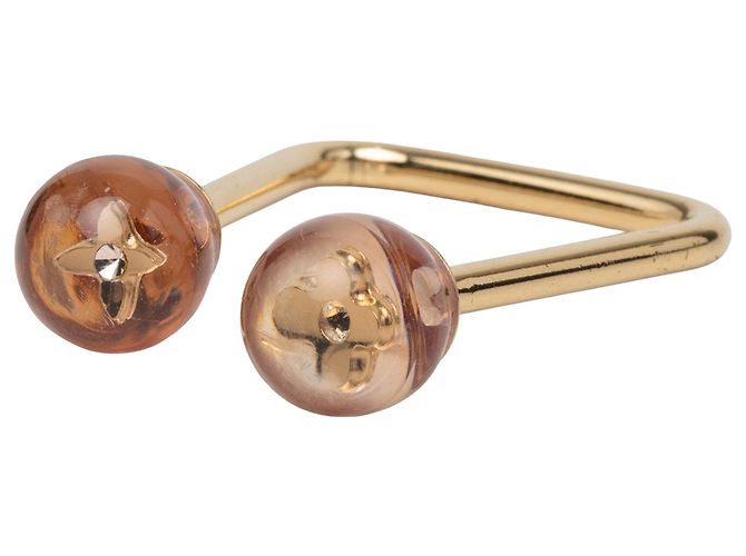 Anello Cocktail Fleur con Inclusione di Cristallo e Resina Dorata Louis Vuitton D'oro - vista 2