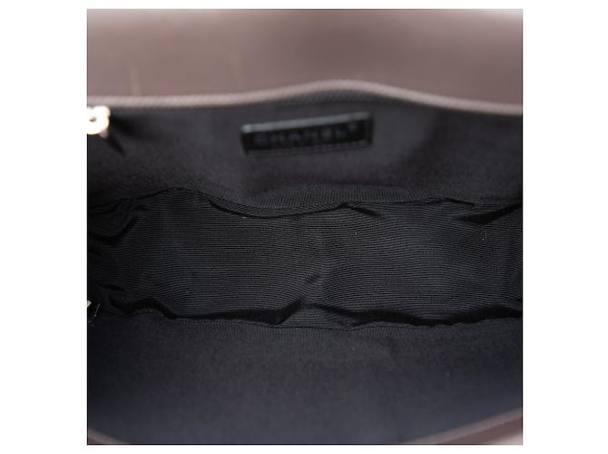 Chanel Boy Flap in pelle di vitello lucida marrone Large Marrone scuro - vista 4