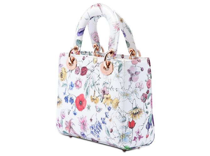 Dior Bianco Pelle di Vitello Piccolo Florilegio My ABCDior Lady Dior - vista 2