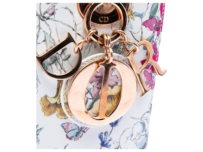 Dior Bianco Pelle di Vitello Piccolo Florilegio My ABCDior Lady Dior - vista 5